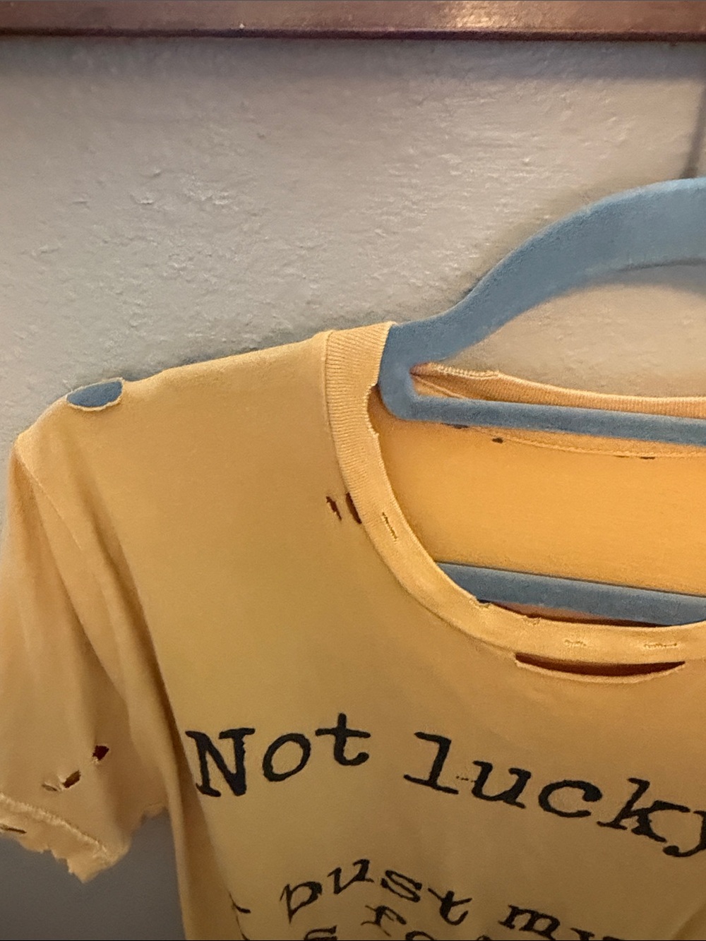 Not Lucky Yellow Graphic Tee - Picture 4 of 4